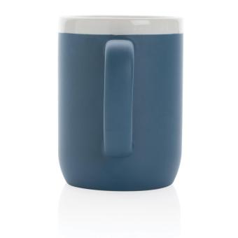 XD Collection Ceramic mug with white rim 300ml. Blue/white
