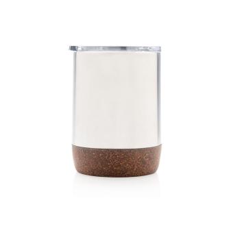 XD Collection Kleine Vakuum-Kaffeetasse aus RCS rSteel & Kork Silber