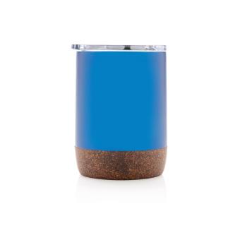 XD Collection Kleine Vakuum-Kaffeetasse aus RCS rSteel & Kork Blau