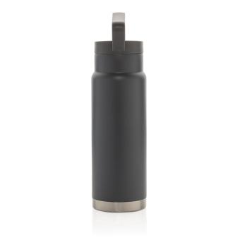 XD Collection Auslaufsichere Vakuum-Flasche mit Tragegriff Grau