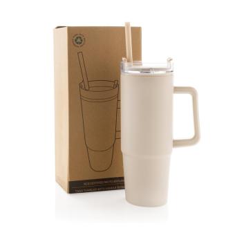 XD Collection Tana Becher aus RCS recyceltem Kunststoff mit Griff 750ml Beige