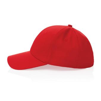 XD Collection Impact 6 Panel Kappe aus 280gr rCotton mit AWARE™ Tracer Rot