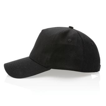 XD Collection Impact 5panel 280gr Recycled cotton cap with AWARE™ tracer Black