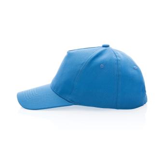 XD Collection Impact 5panel 280gr Recycled cotton cap with AWARE™ tracer Tranquil blue
