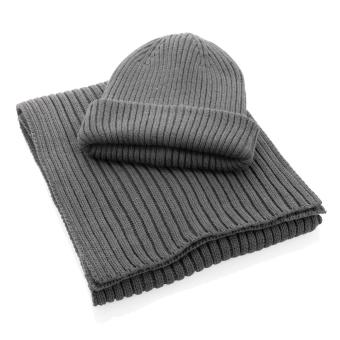 XD Collection Impact AWARE™  Polylana® double knitted beanie Anthracite