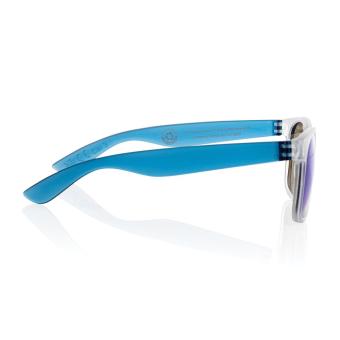 XD Collection Gleam Sonnenbrille aus RCS rec. PC mit verspiegelten Gläsern Blau/weiß