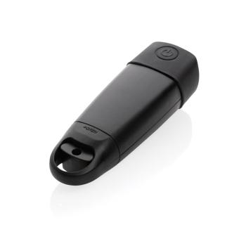 XD Collection Lightwave RCS rplastic USB-rechargeable torch with crank Black