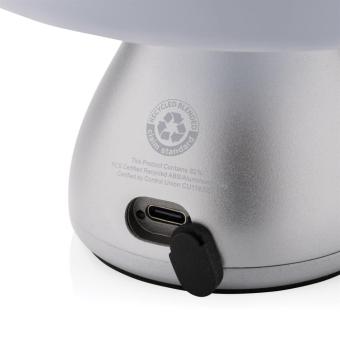 XD Collection Luming wiederaufladbare USB-Tischlampe aus RCS Kunststoff Grau