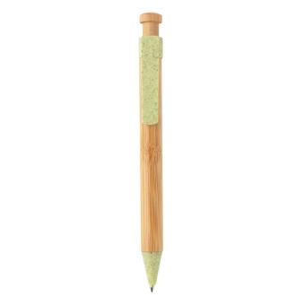 XD Collection Bamboo pen with wheatstraw clip Green