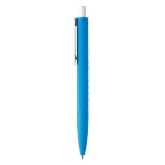 XD Collection X3-Stift mit Smooth-Touch aus RCS recyceltem ABS Blau/weiß