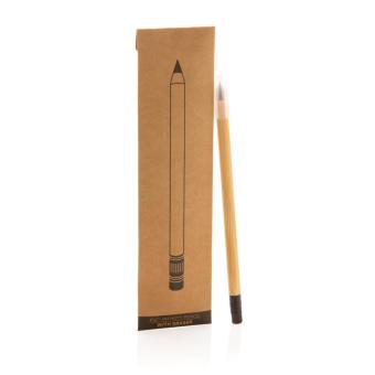 XD Collection Bamboo infinity pencil with eraser Brown