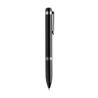 Swiss peak OSLO recycled stainless steel deluxe pen Black