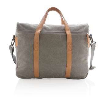 XD Collection Canvas laptop bag PVC free Convoy grey