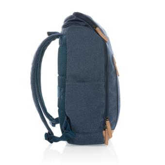 XD Collection Impact AWARE™ 16 oz. recycled canvas 15" laptop backpack Aztec blue