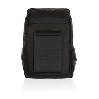 XD Collection Pedro AWARE™ RPET deluxe backpack with 5W solar panel Black