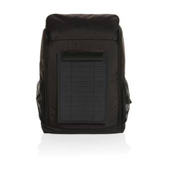 XD Collection Pedro AWARE™ RPET Deluxe Rucksack mit 5W Solar Panel Schwarz