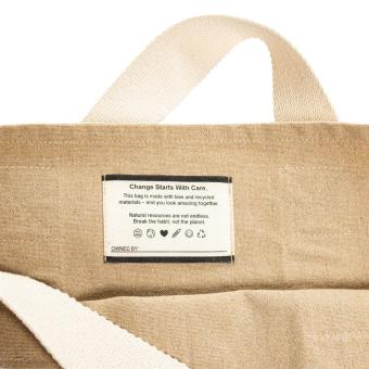 XD Xclusive BEAU AWARE™ Beach bag 400gsm recycled canvas, with side hand Fawn