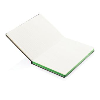 XD Collection Deluxe hardcover A5 notebook with coloured side, green Green, black