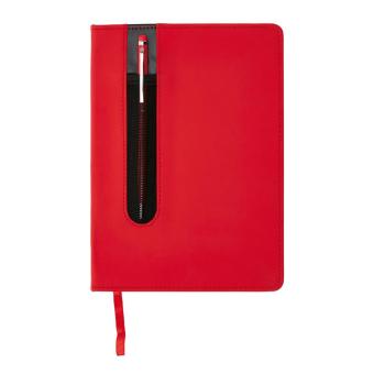XD Collection Basic Hardcover PU A5 Notizbuch mit Stylus-Stift Rot