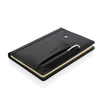 Swiss Peak Refillable notebook and pen set Black