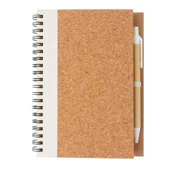 XD Collection Cork spiral notebook with pen White