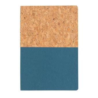 XD Collection A5 cork & kraft notebook Aztec blue