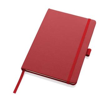 XD Collection Sam A5 Notizbuch aus RCS zertifiziertem Lederfaserstoff Rot