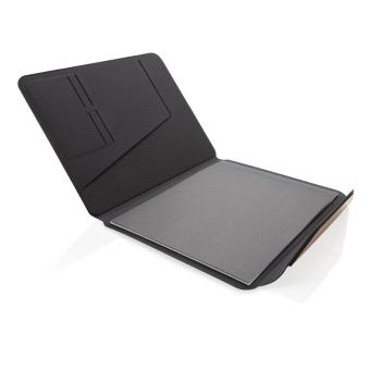 XD Xclusive Teri AWARE™ A4 Portfolio aus RPET und Walnuss Schwarz
