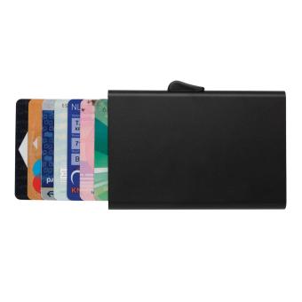 C-Secure aluminium RFID card holder Black