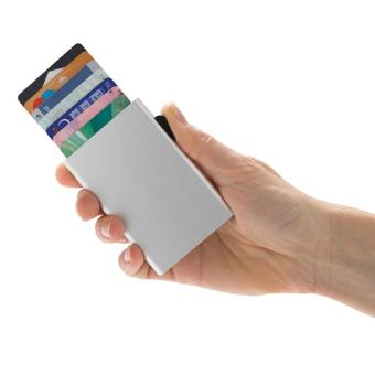 C-Secure aluminium RFID card holder Silver