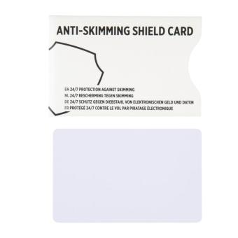 XD Collection Anti-skimming RFID shield card with active jamming chip White