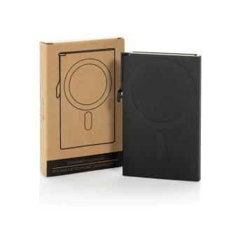 XD Collection Standard aluminium RFID magnetic phone cardholder Black