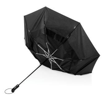 Swiss Peak Aware™ Tornado 27” pocket storm umbrella Black