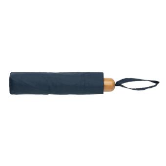 XD Collection 20.5" Impact AWARE™ RPET 190T Pongee bamboo mini umbrella Navy