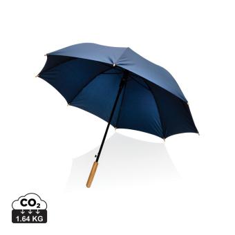 XD Collection 23" Impact AWARE™ RPET 190T auto open bamboo umbrella 