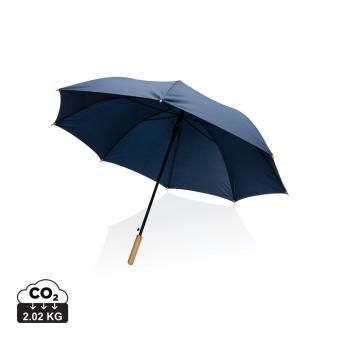 XD Collection 27" Impact AWARE™ RPET 190T auto open bamboo umbrella 