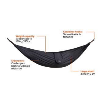 Nordic Drift GRS Trail outdoor Hammock Black