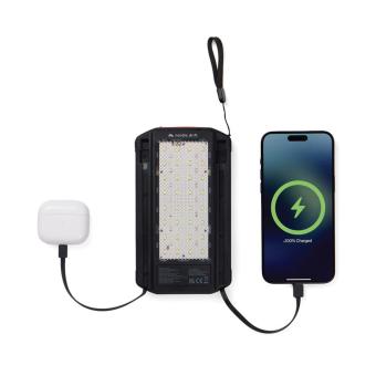 Nordic Drift Titan 10.000mAh Solar Powerbank with 3 Panels Schwarz