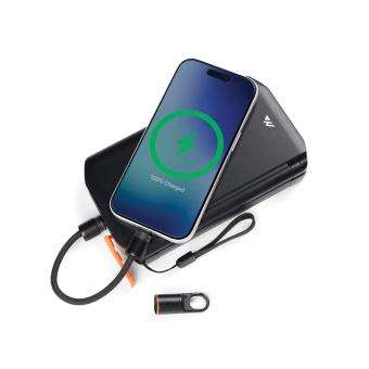 Nordic Drift Everest USB-C 60W-Schnellladekabel m. Karabiner Schwarz