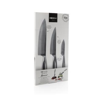 BOSKA Küchenmesser Monaco+, 3er-Set Titan