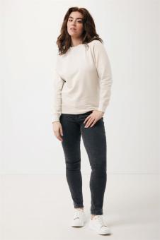 IQONIQ Etosha lightweight recycled cotton crew neck, ivory white, pebble gray Ivory white, pebble gray | XXS