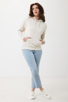 IQONIQ Rila lightweight recycled cotton hoodie, ivory white, pebble gray Ivory white, pebble gray | XXS