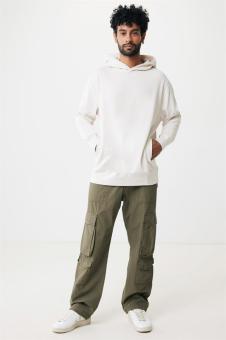 IQONIQ Yengo recycled cotton hoodie with sidepockets, ivory white, pebble gray Ivory white, pebble gray | XXS