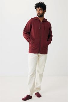 IQONIQ Abisko Zip-Kapuzenpullover aus recycelter Baumwolle, Burgunderrot Burgunderrot | XL