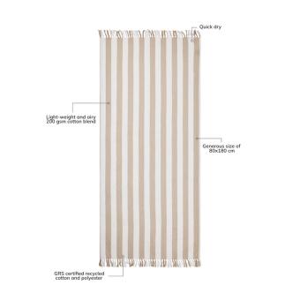 VINGA Ornos GRS hammam towel, white White, beige