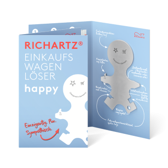 RICHARTZ® EINKAUFSWAGENLÖSER happy Silver