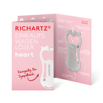 RICHARTZ® EINKAUFSWAGENLÖSER heart Silver