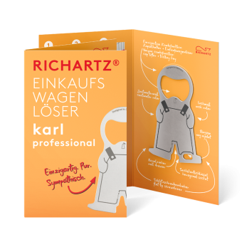 RICHARTZ® EINKAUFSWAGENLÖSER karl professional Silber