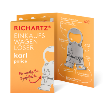 RICHARTZ® EINKAUFSWAGENLÖSER karl police Silver