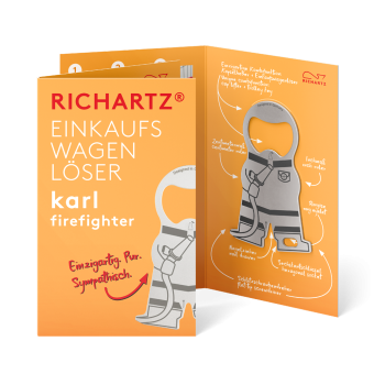 RICHARTZ® EINKAUFSWAGENLÖSER karl firefighter Silver